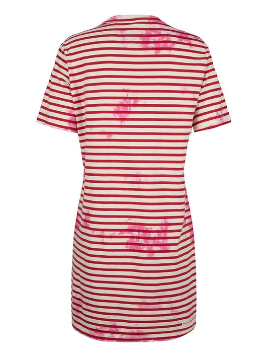 Reina Striped TD Dress Tee | red stripes - Once We Were Warriors