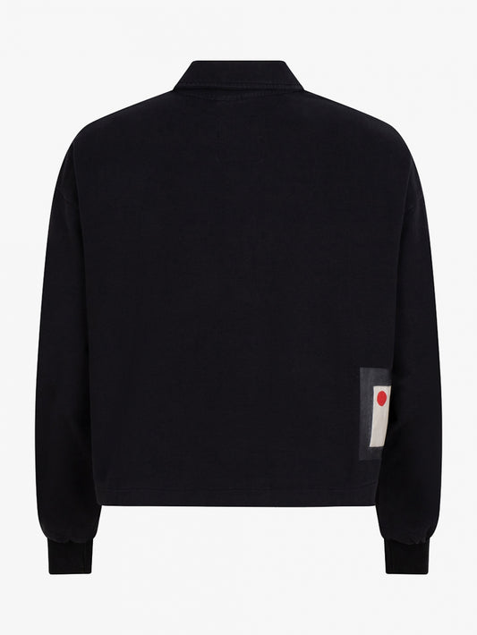 Ise Cropped Polo Sweat | black