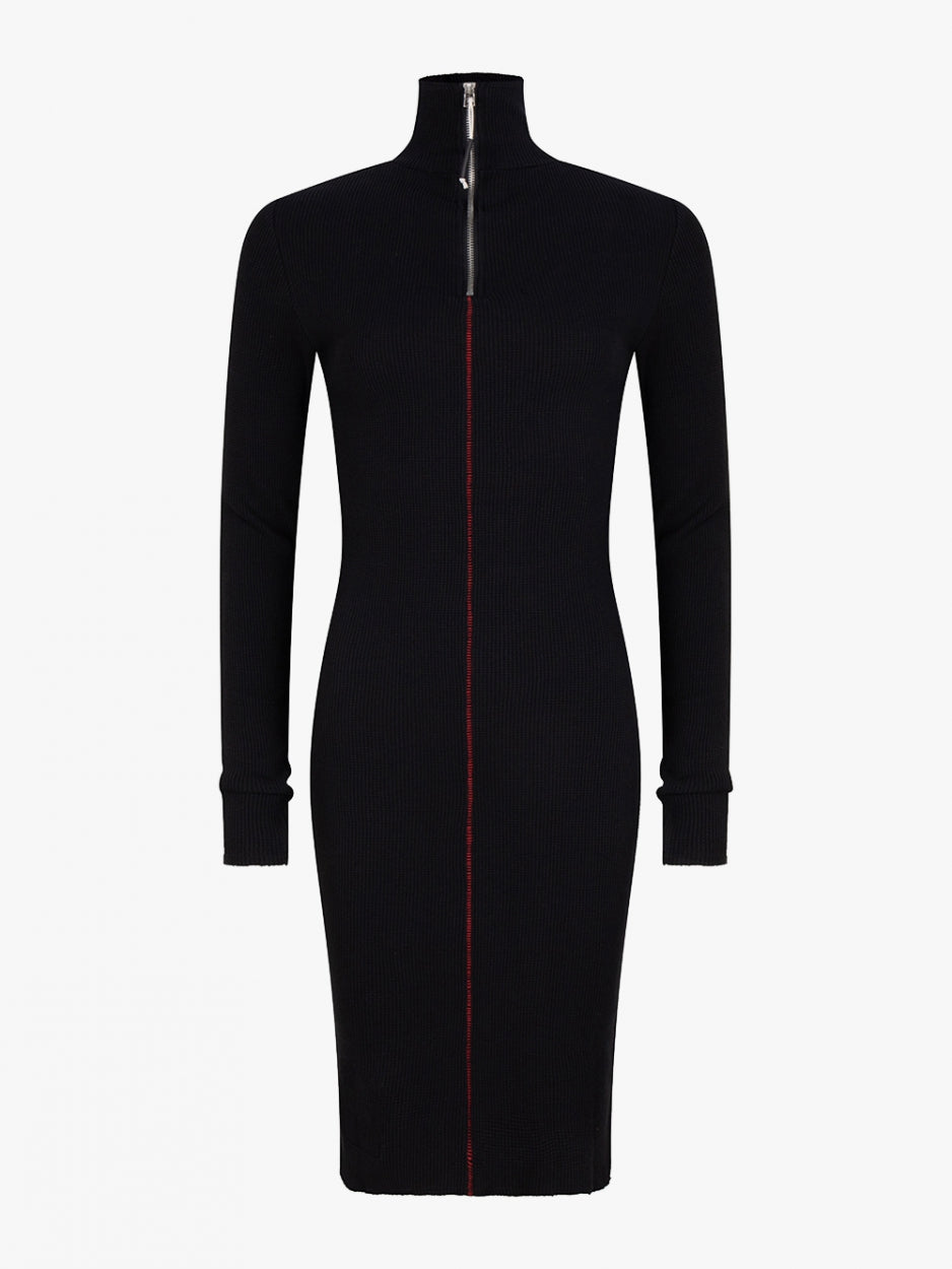 IGA WAFFLE DRESS | black