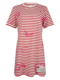 Reina Striped TD Dress Tee | red stripes - Once We Were Warriors