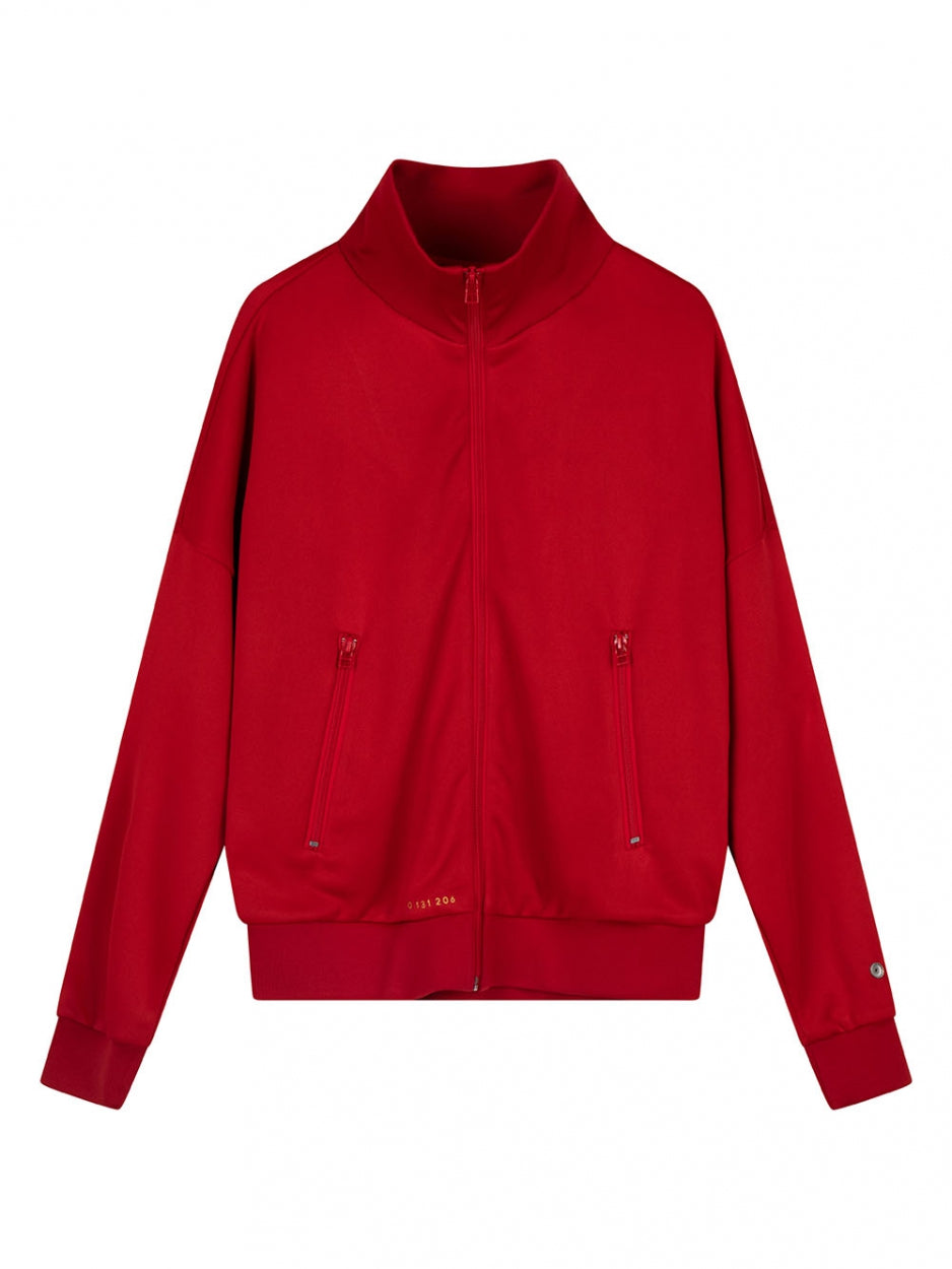 Mine Cropped Track Jacket | haute red